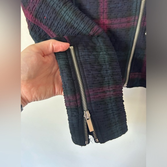 PRETTY LITTLE LIARS SPENCER Elizabeth & James Patti' Plaid Quilted Moto Jacket - Picture 7 of 12